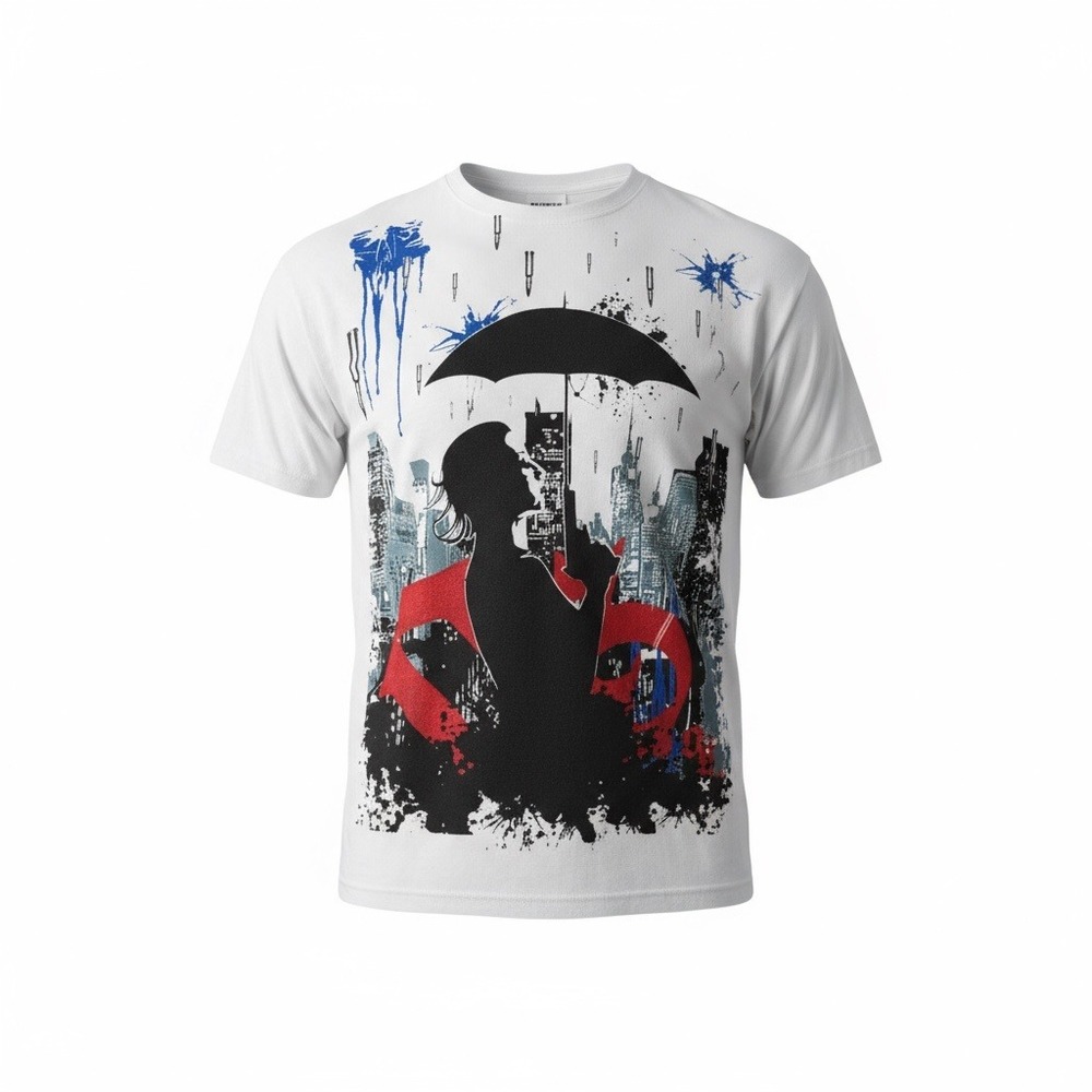Omerta Society Vintage White Graphic Tee XL Men of Respect Code of Silence Shirt